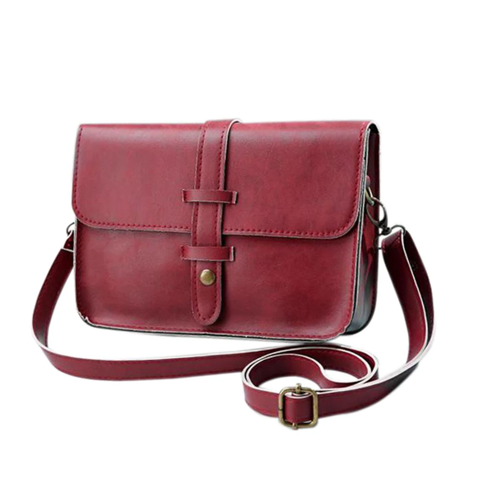 Ретро Для женщин Искусственная кожа и пуговицы сумка через плечо сумка|messenger bag|bag