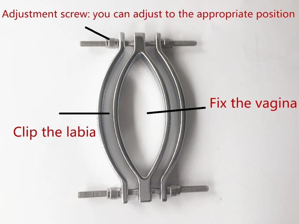 Регулируемый зажим из нержавеющей стали для киски губ влагалища БДСМ секс |