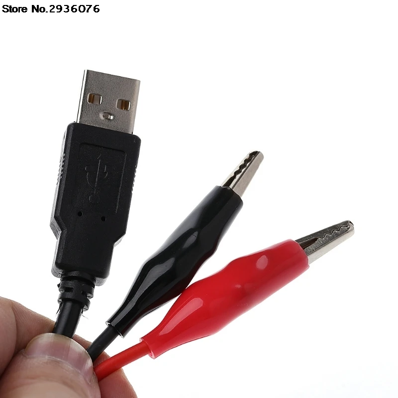 Медные зажимы типа крокодил OOTDTY с проводом Штекерный USB разъем испытательные
