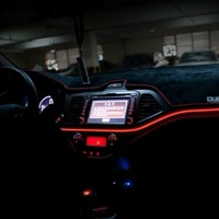 jurus 5meters car diy decorative lights driving at night atmosphere el cold light line dashboard console door with 12v inverter