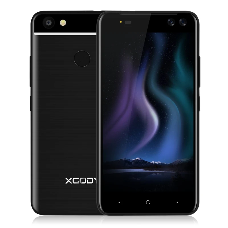 Black XGODY D28 3g Dual Sim смартфон 5,5 дюймов Android 7,0 мобильный телефон MTK6580 четырехъядерный 1 Гб 16 Гб мобильный телефон 2500 мАч gps 5 Мп мобильный телефон - Цвет: Black