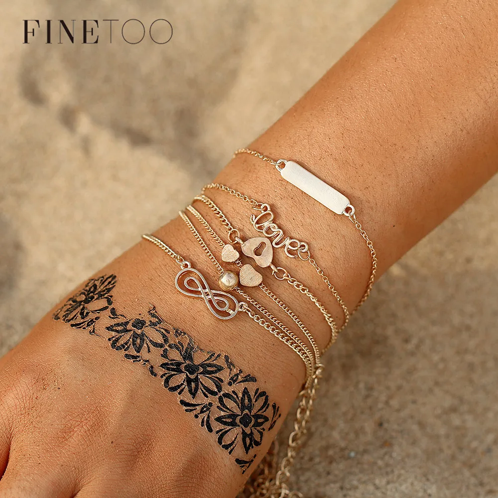 Винтаж Moon розовый кристалл браслет и браслеты для Для женщин модные золотые Цвет