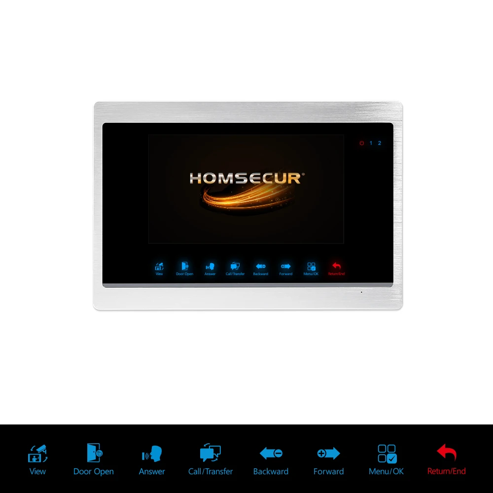 HOMSECUR 7" Wired AHD1.3MP Video&ampAudio Home Intercom with Outdoor Monitoring Electric Lock Included(BC081HD+BM702HD-S) |