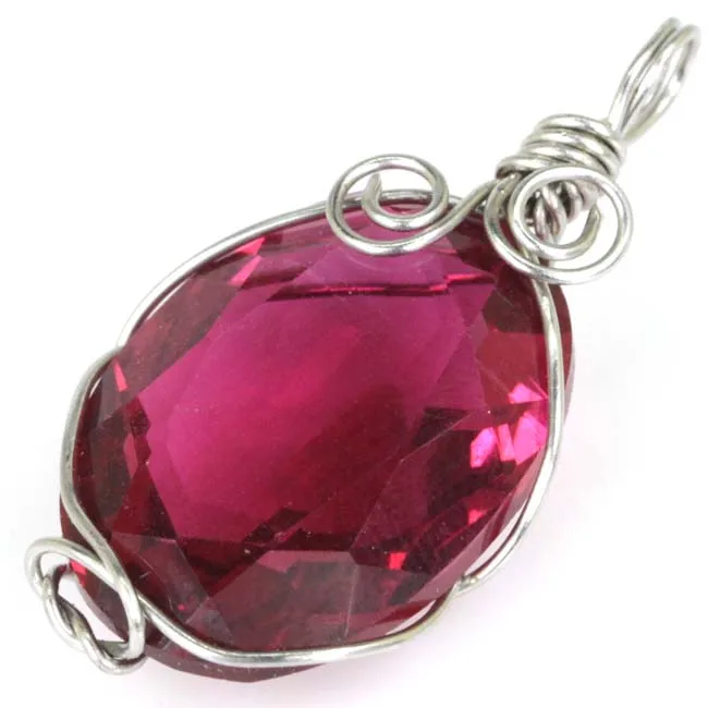 Ручная розовая Raspberry Rhodolite гранат Wire Wrap женский серебряный кулон SheCrown