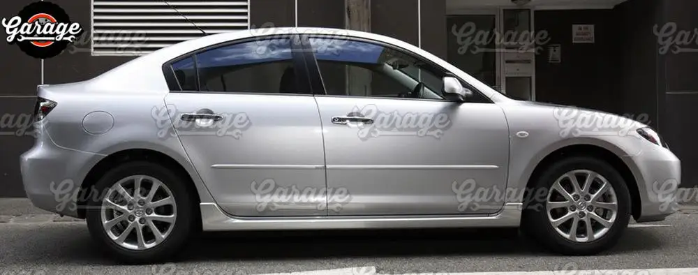 Боковые юбки чехол для Mazda 3 2003 2008 порогов дверей ABS пластиковые колодки комплект