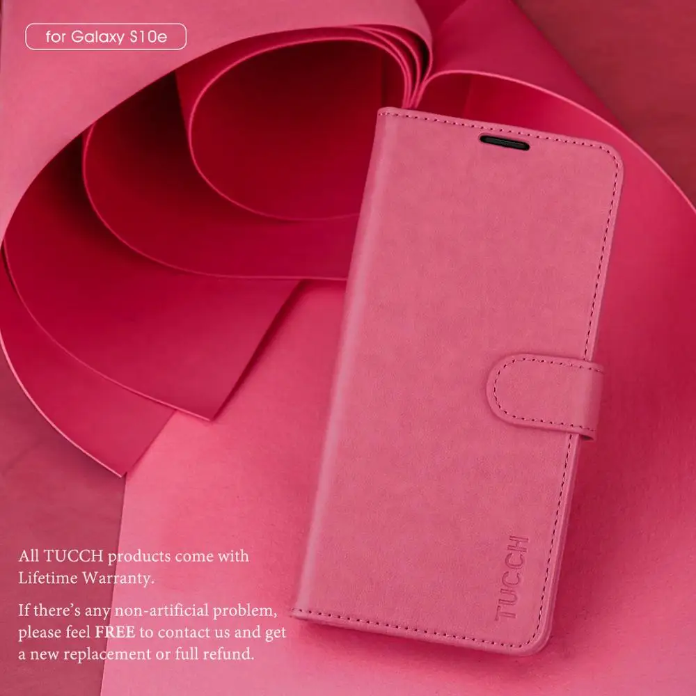 Чехол-бумажник tuch для Galaxy S10 Edge, чехол-книжка из искусственной кожи премиум-класса с 3 слотами для карт, держатель-подставка, блокировка RFID для S10E
