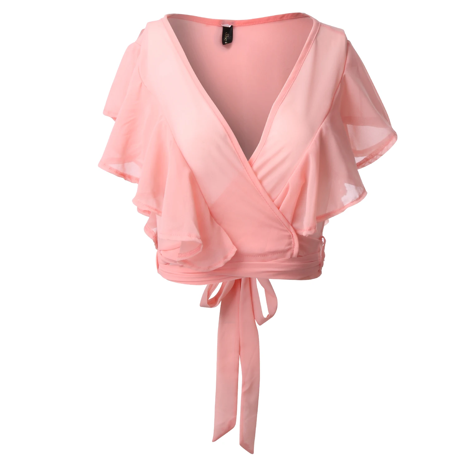 CANIS Новая женская блузка без рукавов летняя шифоновая рубашка укороченные