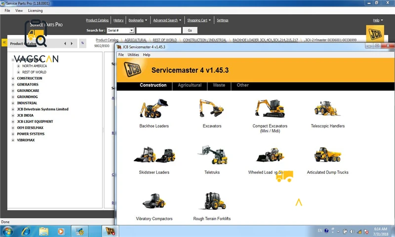 Сельскохозяйственные Строительное оборудование для JCB электронный Услуги инструмент(DLA) JCB servicemaster heavy duty truck диагностический инструмент