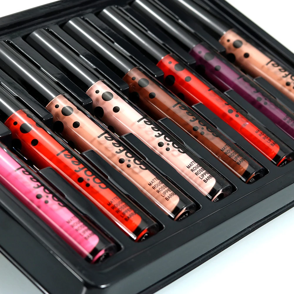 8 цветов Матовая Блеск для губ жидкости Губная помада Для женщин Красота