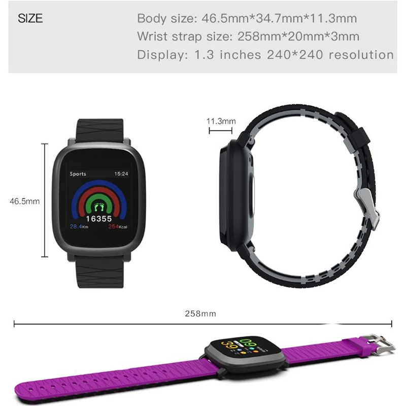 Wearpai M30 измерять кровяное давление умные часы IOS andriod цветной экран фитнес трекер