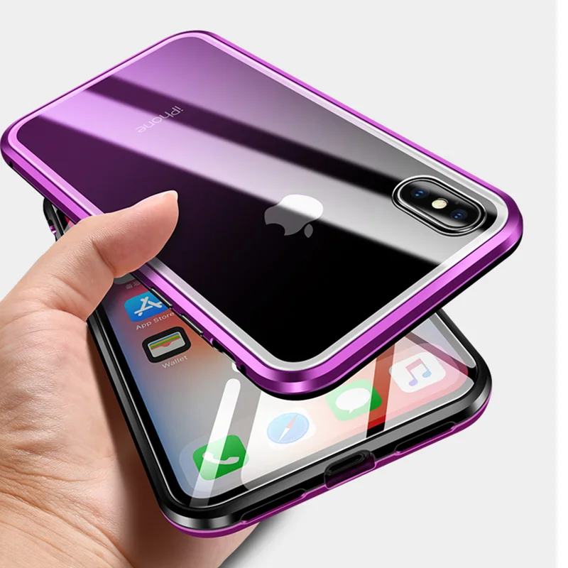 Чехол с откидной крышкой на весь корпус для iPhone XS MAX чехол магнитной адсорбцией