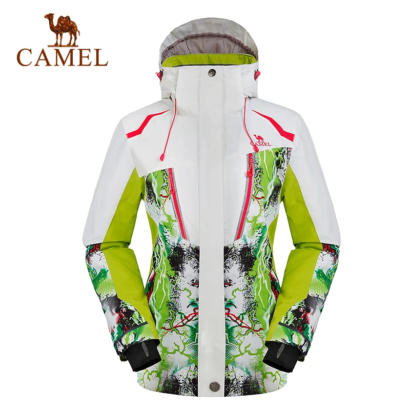 CAMEL Женская зимняя спортивная куртка 3 в 1, теплая водонепроницаемая ветровка, дышащая куртка для катания на лыжах, сноуборде, походов