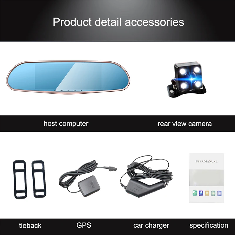 XPX ZX837 регистраторы автомобиля Камера заднего вида Автомобильный