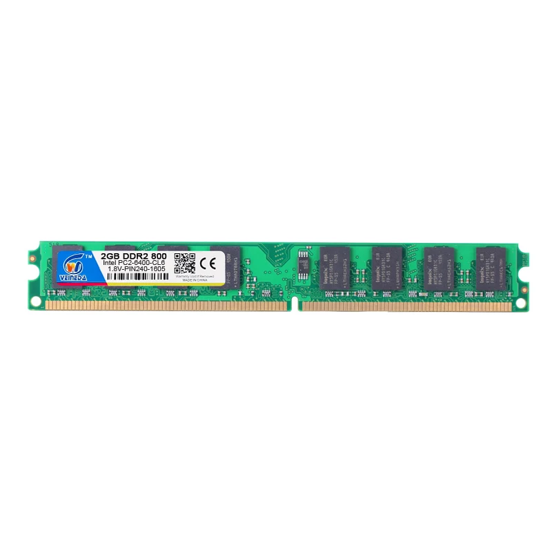 VEINEDA оперативная память ddr2 800 МГц 2 Гб ОЗУ 667 Работа intel и amd mobo Совместимость с