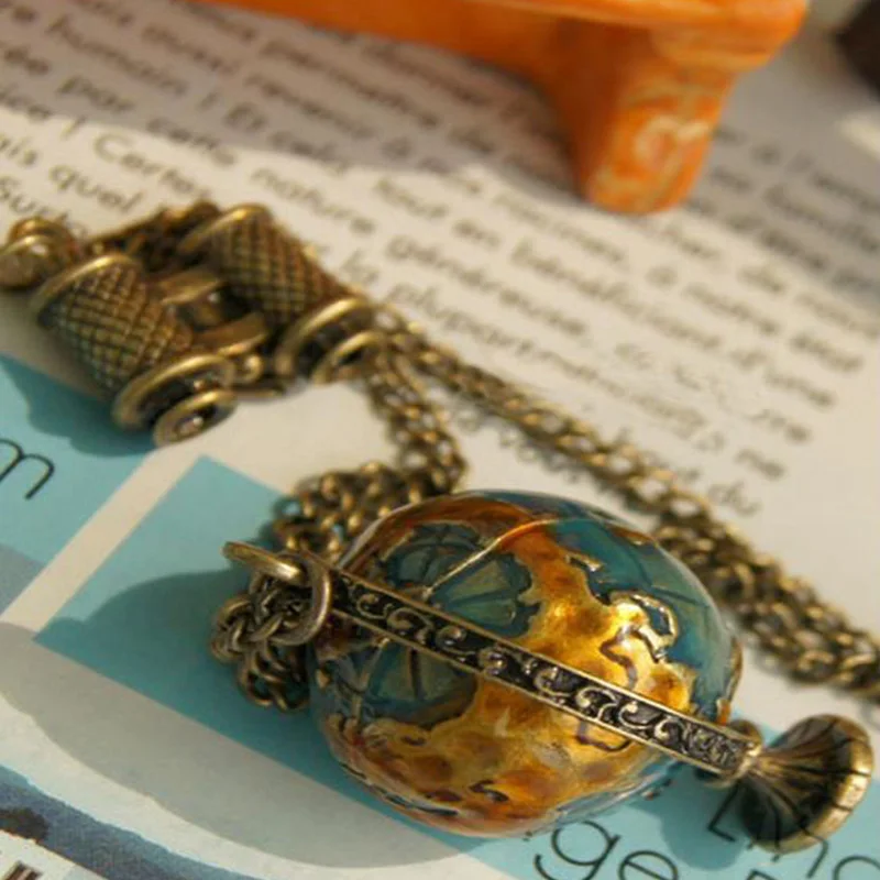 Модные Винтажные Ювелирные изделия Глобус бинокль длинный сплав кулон ожерелье