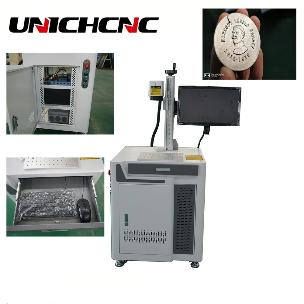 UNICHCNC металлическое устройство для лазерной гравировки 20 Вт алюминий медь латунь
