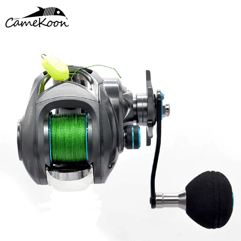 CAMEKOON baitcasing Рыболовные катушки 6,3: 1 Правая ручка приманка Литая Катушка с PE леской#3-120 м
