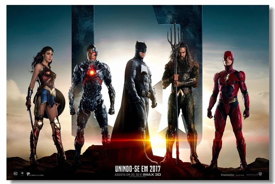 Пользовательские холст Настенный декор Лига Справедливости плакат Gal Gadot Flash
