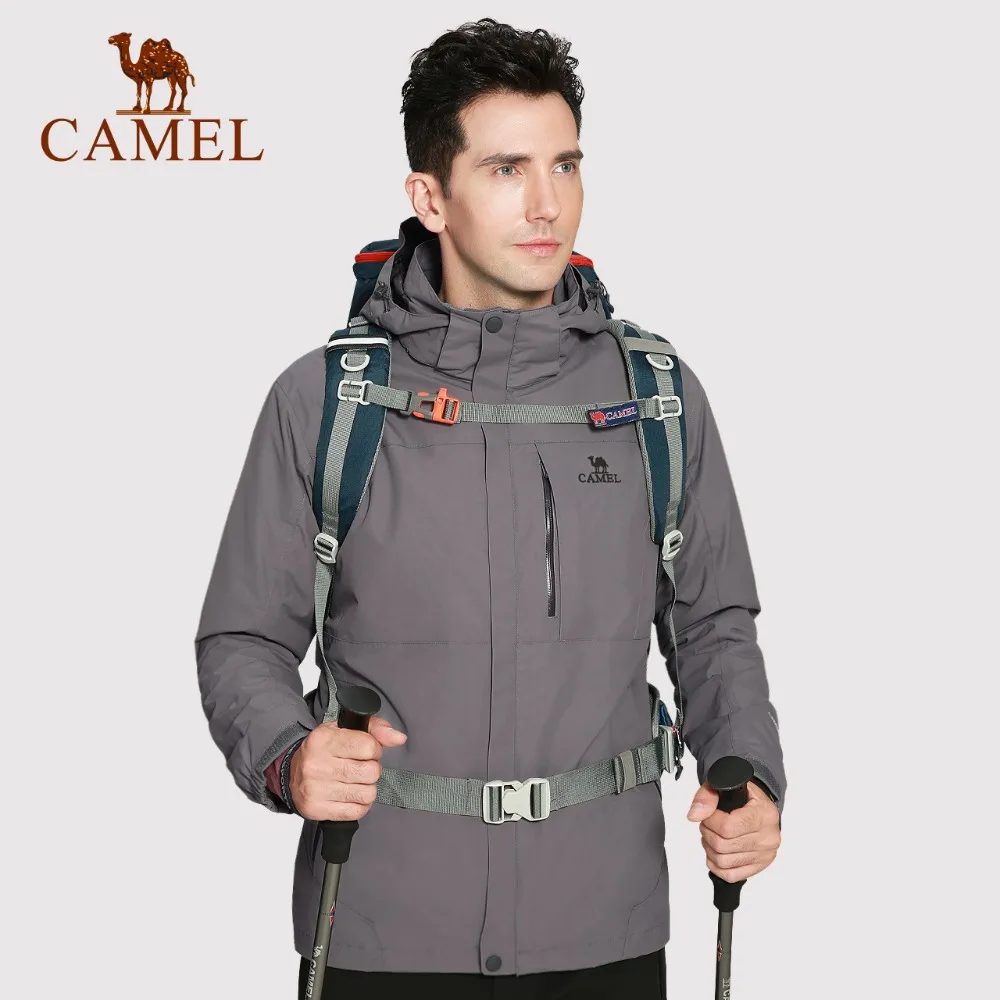 CAMEL мужская уличная куртка 3 в 1 для пешего туризма Водонепроницаемая дышащая