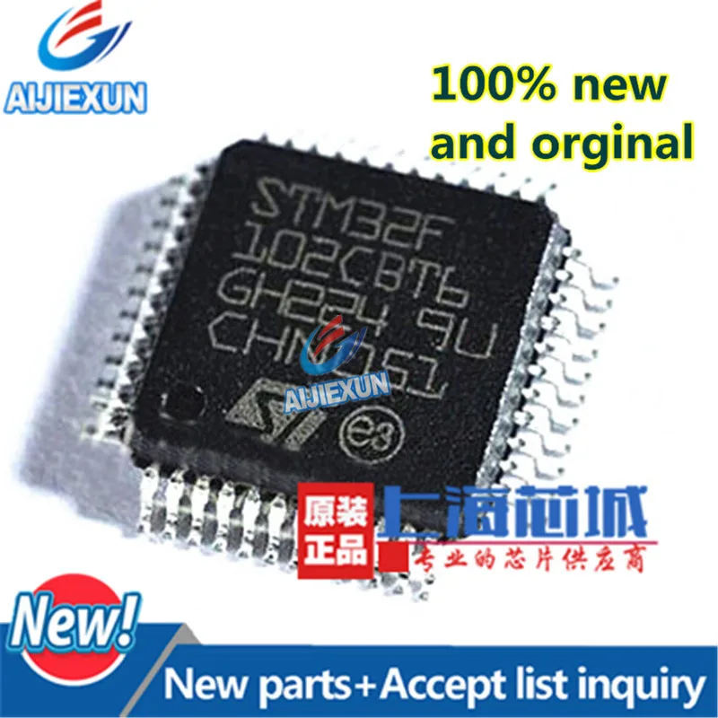 5 шт. 100% новые и оригинальные USB-кабели средней плотности STM32F102CBT6 LQFP48 ARM 32b MCU с