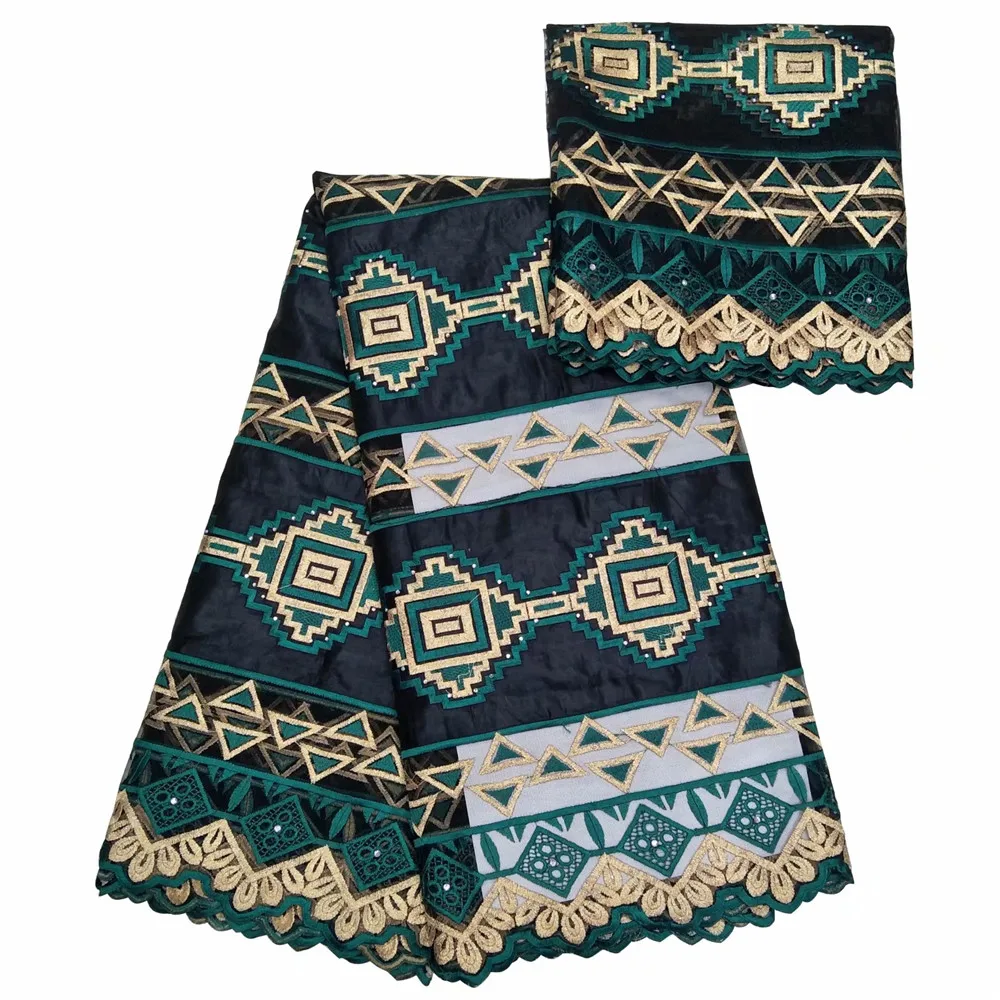 Африканский Базен riche getzner 2018 Riche ткань распродажа Getzner с блузкой вышитая парча