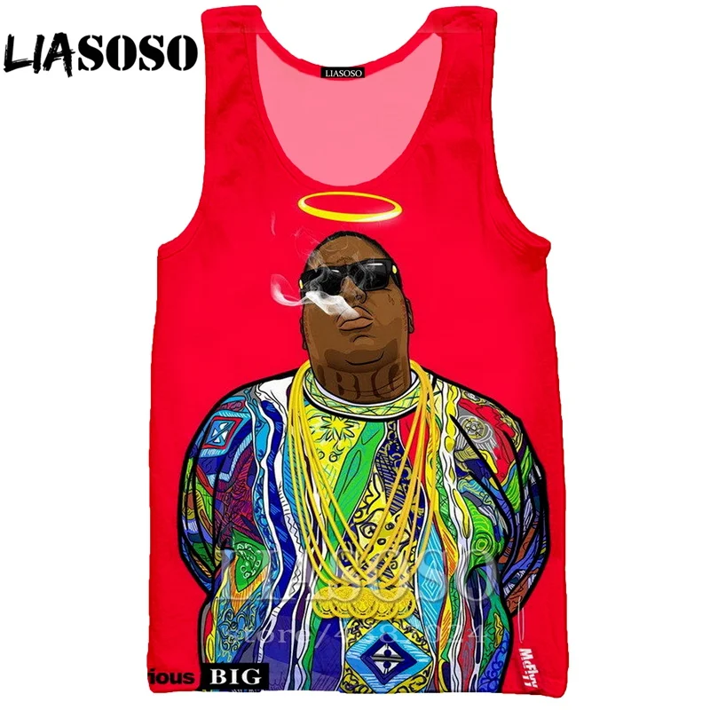 LIASOSO футболка для мужчин женщин 3d принт рок Biggie Smalls хип хоп рэпер Harajuku толстовки