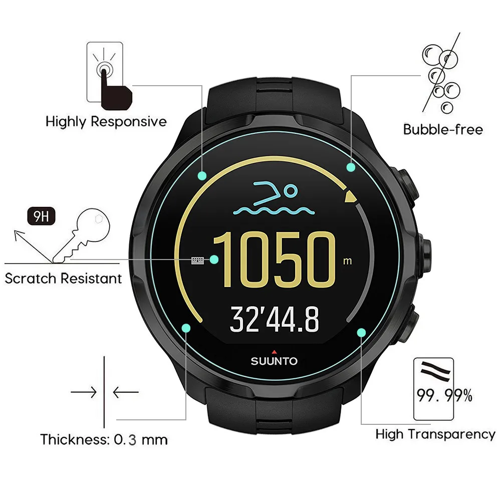 Для Suunto Spartan Sport Wrist HR Защитная пленка для экрана из закаленного стекла 9H 2.5D
