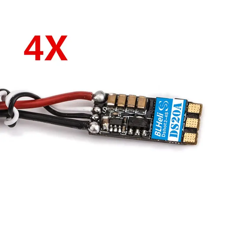 Высокое качество DYS DS20A 20amp BLHeli_S 2 4S ESC поддерживает Dshot для моторов высокой кВ RC