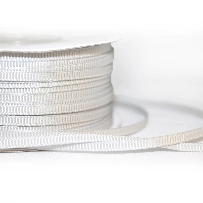 3 мм 100% полиэстер сплошной цвет простой Grosgrain лента ребристая 100 ярдов в