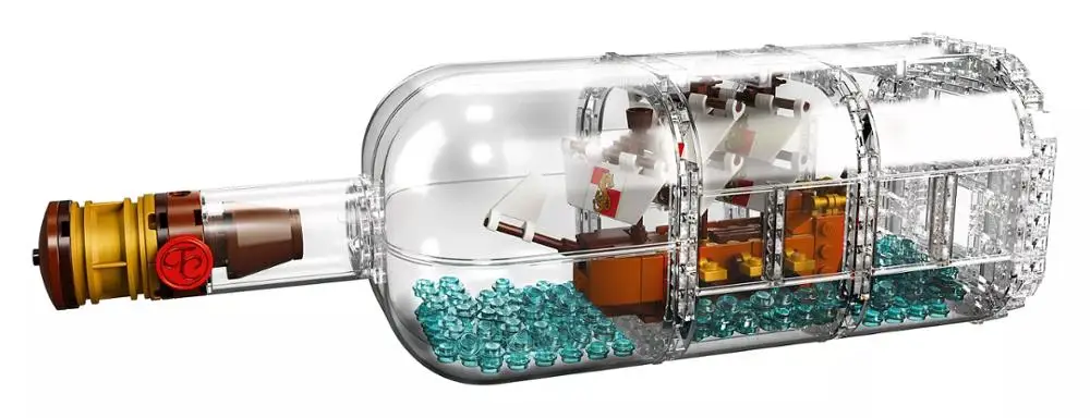Legoings 21313 доставка в бутылке строительные блоки набор подарки на день рождения