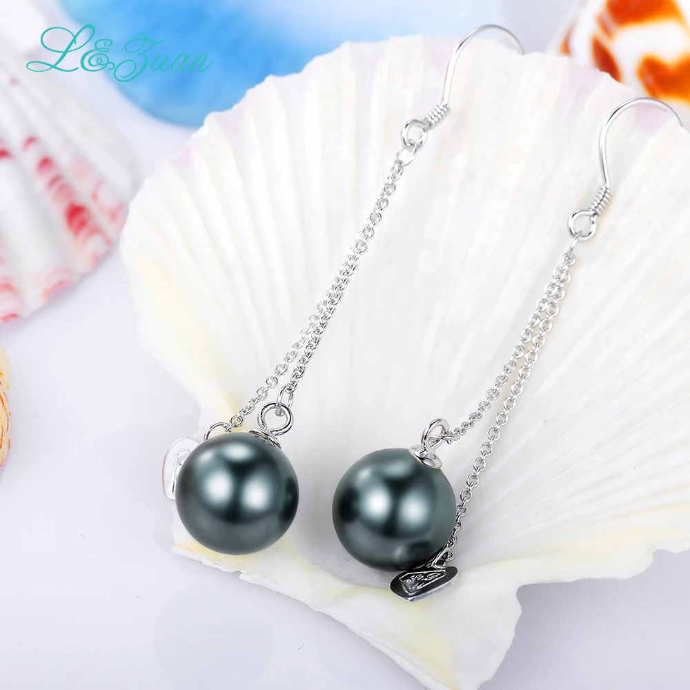 S925 Silver Round Seashell pearl Элегантные и Изящные Серьги|drop earrings|earrings dropsearrings earring |