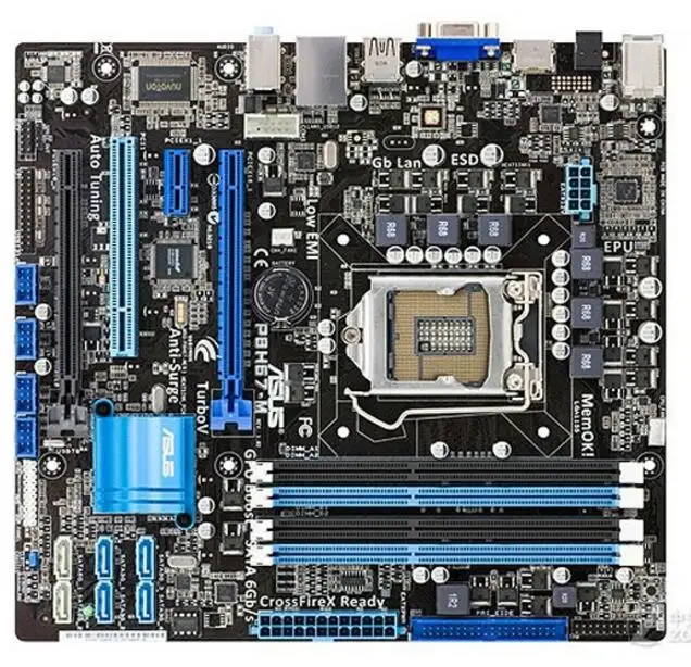 LGA1155 для ASUS P8H67 M оригинальная настольная H67 1155 Материнская плата DDR3 USB3.0