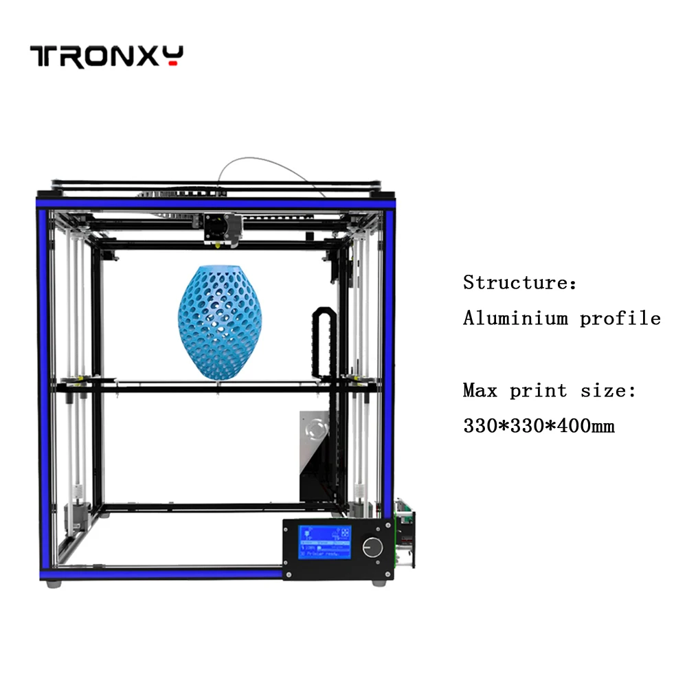 Высокоточная Tronxy X5S алюминиевая рамка 3d принтер Большая область печати CoreXY