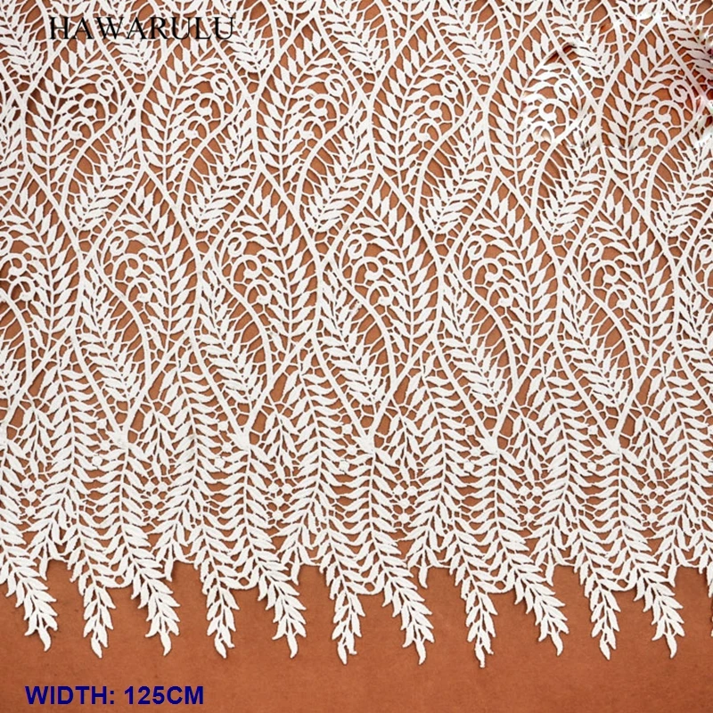 HAWARULU 1 ярд 125 см DIY молочный шелк геометрический вышитые изысканный рисунок