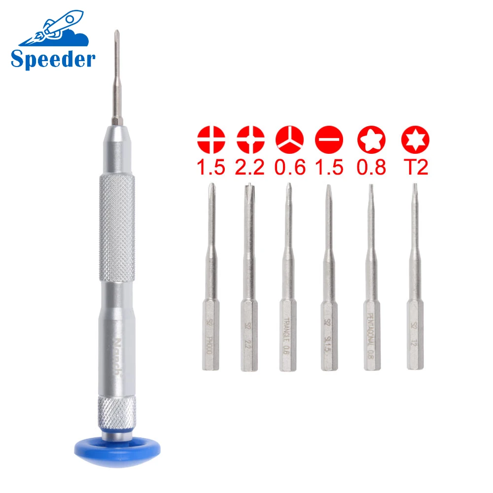 

Nanch 6 in 1 Phone Repair Screwdriver Set For Repair Mobile Phone for iphone 7/8/X for Samsung etc With Portable Storage Sachets