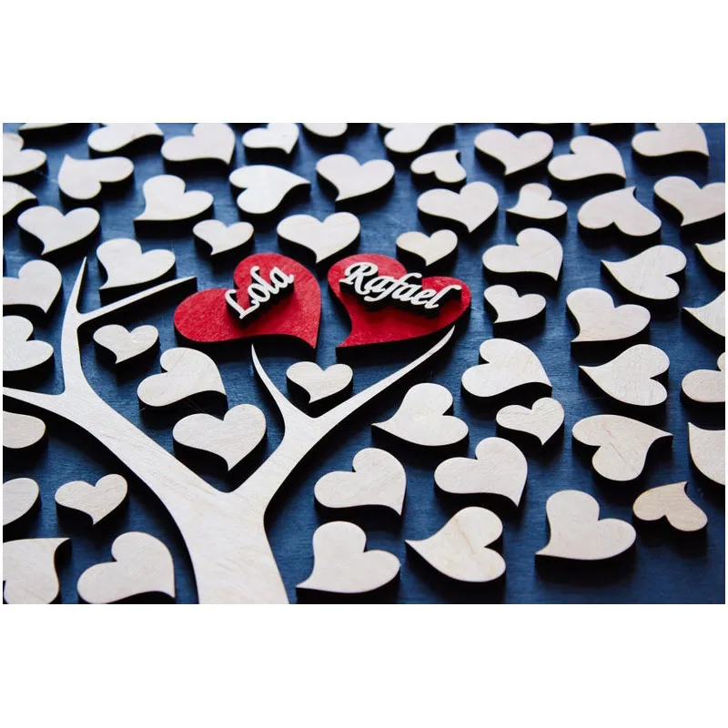 3d книга с сердцем для гостей свадьбы альтернативная деревенская Свадебная