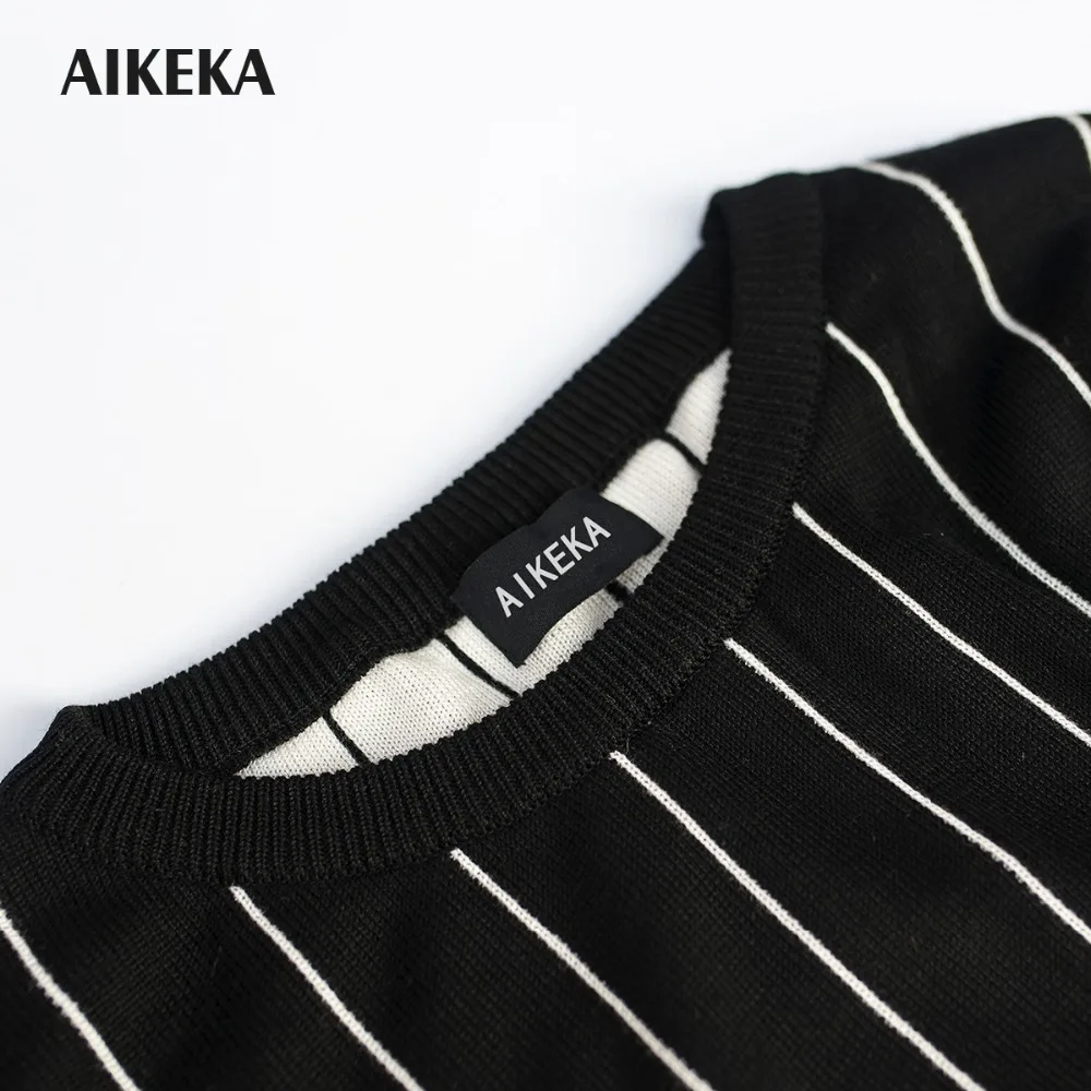 Women top Autumn Winter Pullover vertical stripes all-match Female o-Neck jumper Loose blouse Casual basic knitted Sweater | Женская