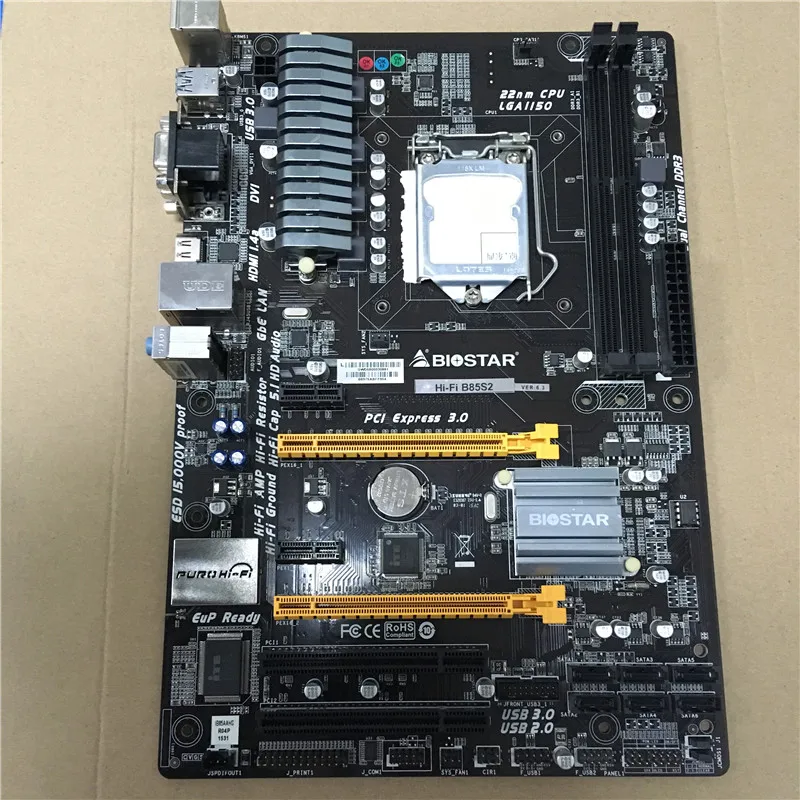 Материнская плата для BIOSTAR Hi Fi B85S2 оригинальная б/у настольная материнская B85 LGA 1150