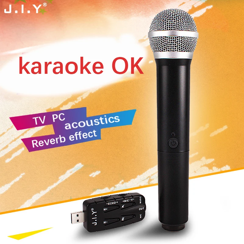 

Универсальный Беспроводной USB-микрофон JIY для ТВ, Профессиональный DJ-микшер, аудио, радио, карманный приемник, USB-микрофон для караоке, компью...