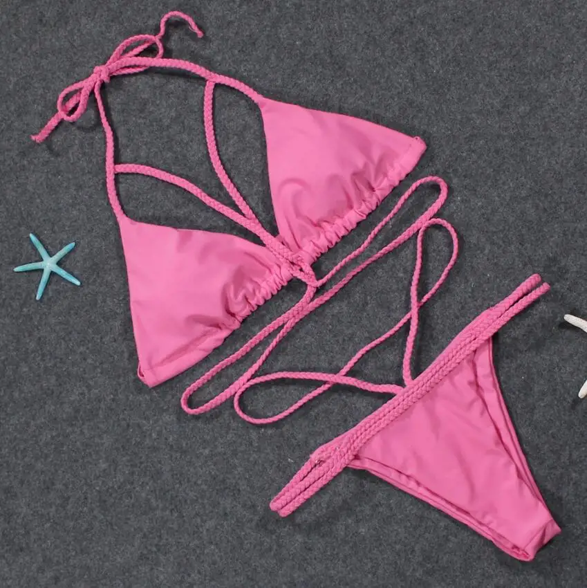 2018 nouveau бикини пуш ап сексуальный черный бандаж зачатие licou maillot de bain femmes maillots
