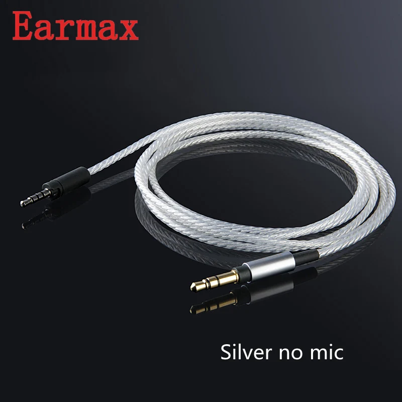 Earmax кабель для наушников Sennheiser MOMENTUM OFC Посеребренная проволока Core Hi Fi аудио 1 2 м 3 5