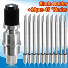 Новинка 1 шт. держатель камеи и 10 шт. лезвий 45 градусов для винилового режущего плоттера CB09 Graphtec