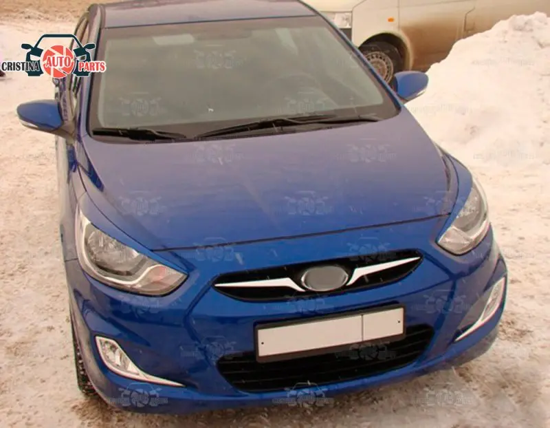 Брови для Hyundai Solaris 2010-2013 фар ресниц пластиковые молдинги декоративная отделка