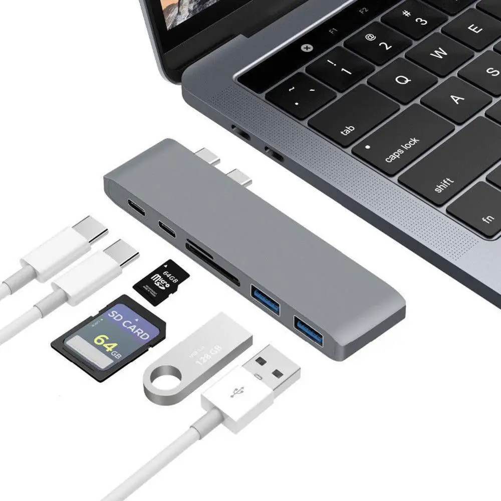 USB концентратор kphrtek 6 в 1 шт. адаптер 3 0 Type C для зарядки и считывания Macbook Pro Mac ПК