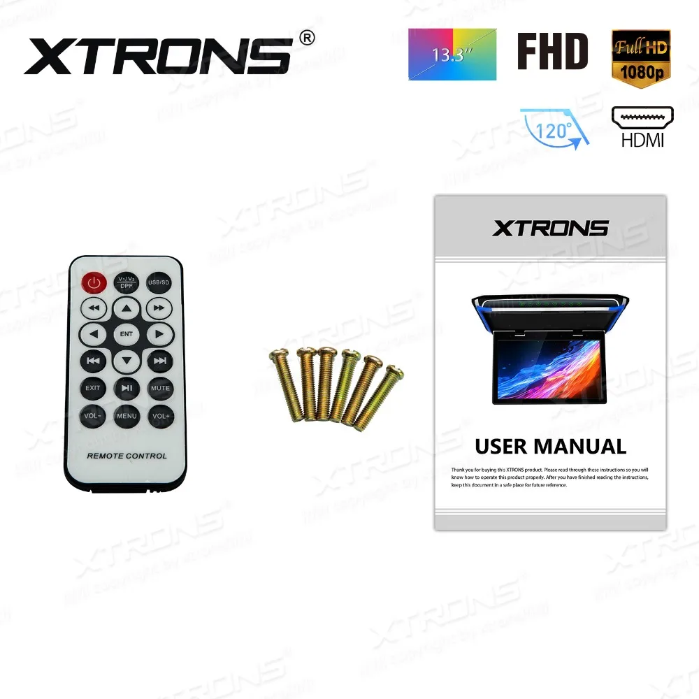 XTRONS 13 3 &quot1080P видео HD цифровой TFT монитор широкий экран ультратонкий