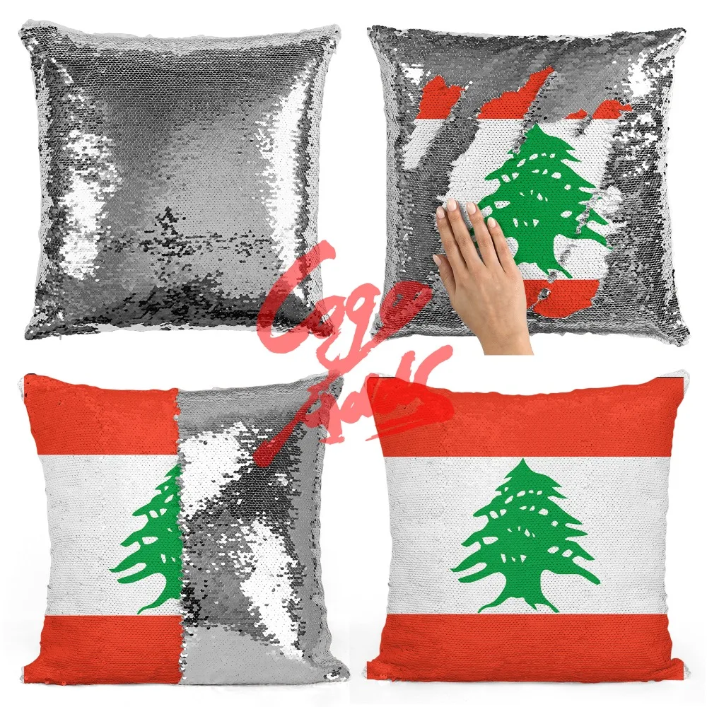 Lebanon аксессуары для украшения дома, украшение комнаты, наволочка для подушки, двусторонний чехол для подушки с русалочкой и блестками