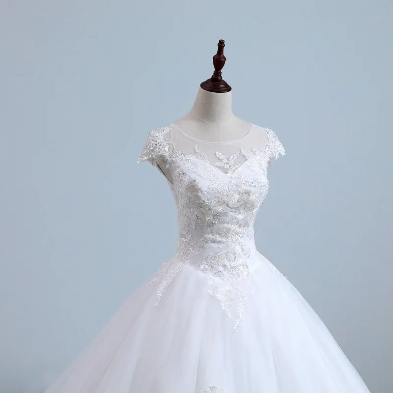 High Quality De Mariage Brush Sweep Train Custom Made Elegant Gelinlik Slim-Line Sweetheart Gorgeous Ball Gown Wedding Dress | Свадьбы и