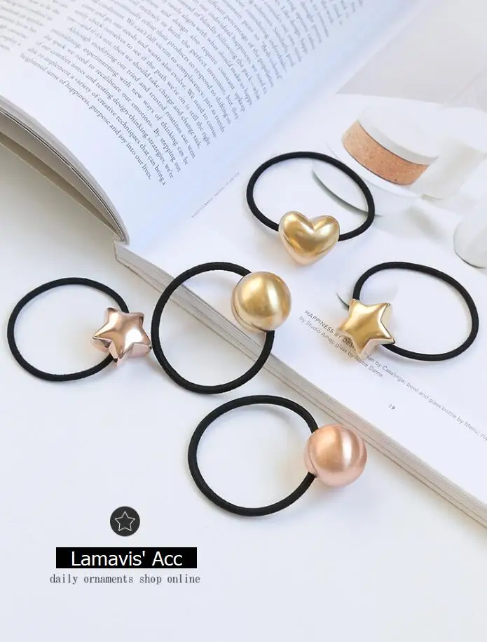 

Woman Geometric Elastic Rubber Band Fashion Personality Star Hair Rope Hair Ring Can Be Bracelet