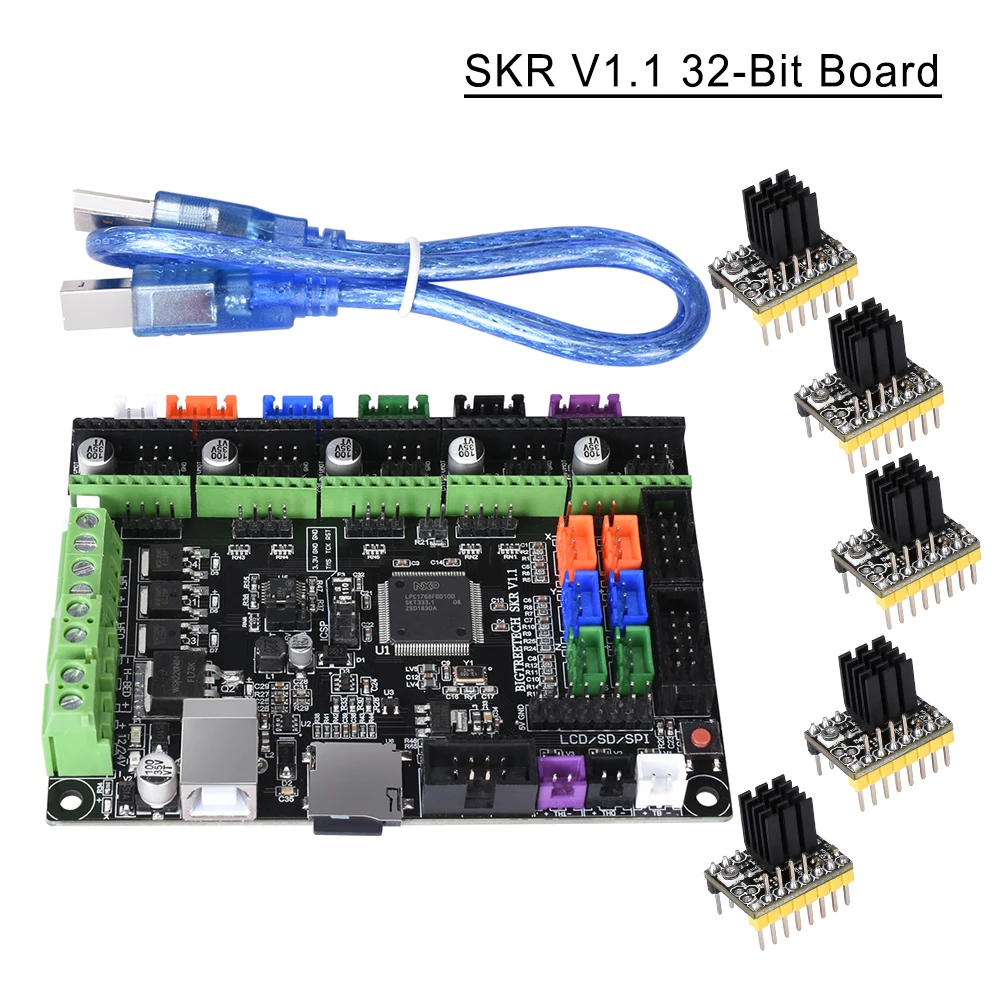 BIGTREETECH SKR V1.1 32 бит Smoothieboard с ARM cpu плата управления открытым исходным кодом Reprap MKS GEN L