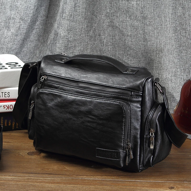 CROSS OX Сумка мужская из кожзама Большая дорожная сумка через плечо SL381|bag pu|shoulder bagsbag